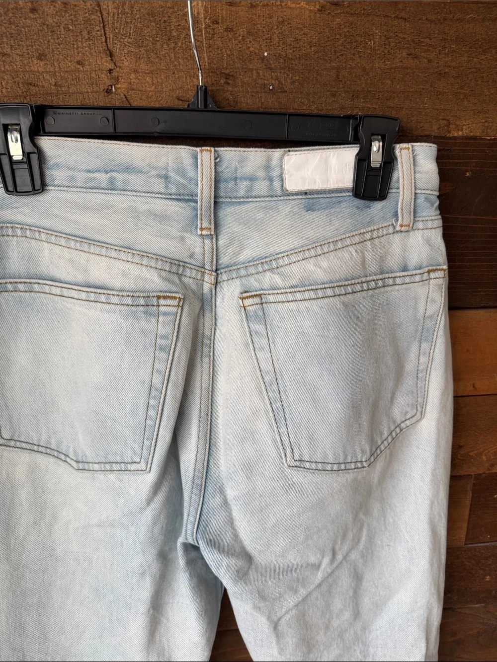 Re/Done Light Wash Denim Jeans - Pale Blue